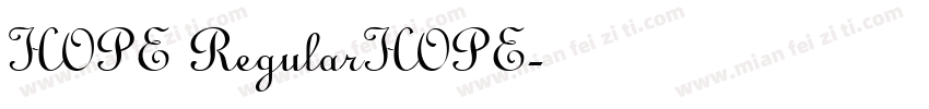 HOPE RegularHOPE字体转换